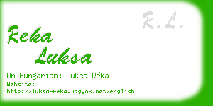 reka luksa business card